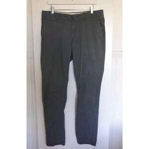 Ben Sherman Pants Mens 36x34 Gray Stretch Slim Fit Slate Chino Trousers Casual